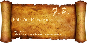 Fábián Piramusz névjegykártya